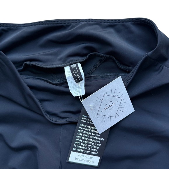 NWT Onzie Shaper Leggings Black Mesh Panel Size M/L - Picture 4 of 9